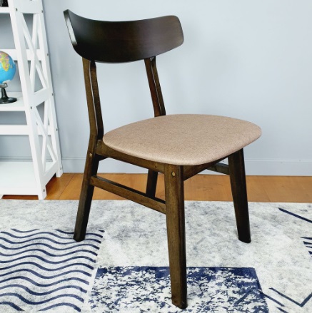 เก้าอี้ทานข้าว เก้าอี้ไม้ยางพาราแท้ ที่นั่งนั่งสบาย รับน้ำหนักได้ดี สีเรียบเนียน