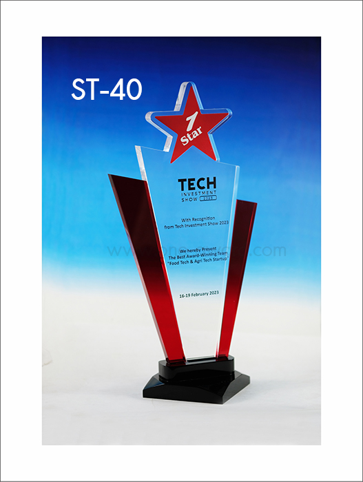 Code: ST-40 โล่อะคริลิค ความสูงตัวโล่ 8-12 นิ้ว ความหนาอะคริลิคตัวโล่ 10 มม. พร้อมเลเซอร์ข้อความและโลโก้ ลงสีได้ไม่เกิน 2 สี ***ราคาเริ่มต้นที่ 00 บาท (ความสูง 6 นิ้ว เมื่อสั่ง 5 ชิ้น+) ***