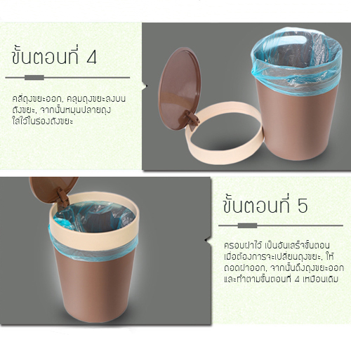 CASSA ถังขยะเปลี่ยนถุงต่อเนื่อง ถังขยะพลาสติก ถังขยะอเนกประสงค์ ถังขยะและถุงขยะ (แบบไม่มีฝาปิด) สำเนา