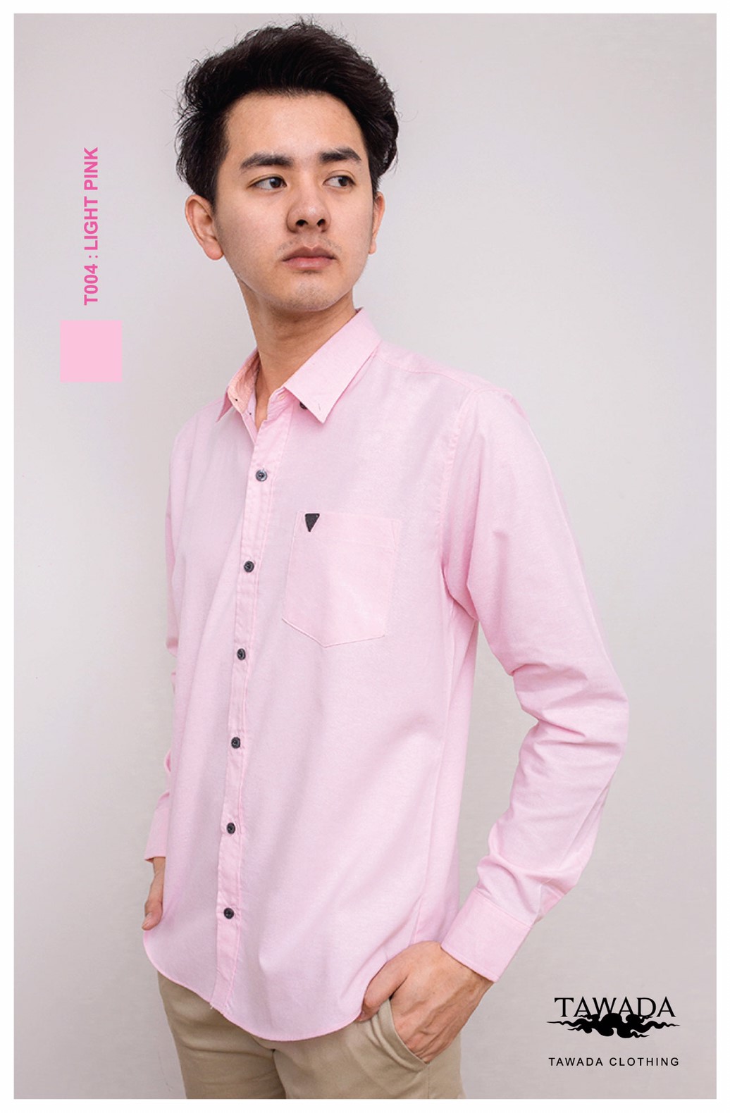 T004 สีชมพู STANDARD SLIM-FIT