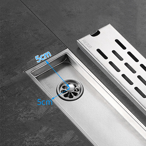 รางระบายน้ำ สแตนเลส304 ตะแกรงระบายน้ำ กันกลิ่น แมลง สแตนเลสขึ้นรูปหนาอย่างดี 80 100 cm CL0291 - CL0294