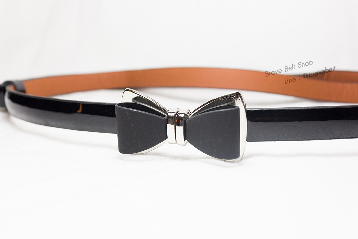 เข็มขัดปรับสายได้ ผิวเงาสวยรูปโบว์