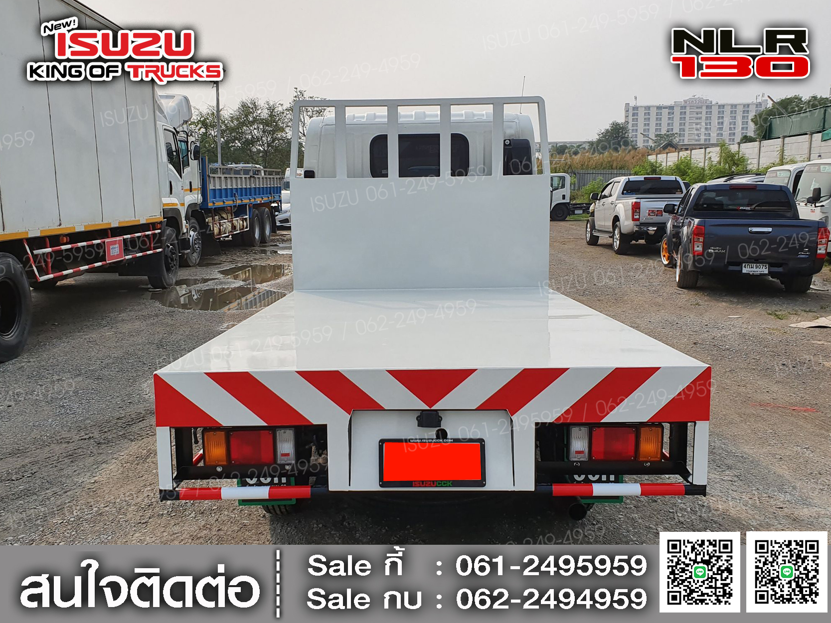 รถบรรทุกอีซูซุ 4 ล้อ ไม่ติดเวลา ISUZU NLR130 กระบะเหล็กพื้นเลียบ EURO3