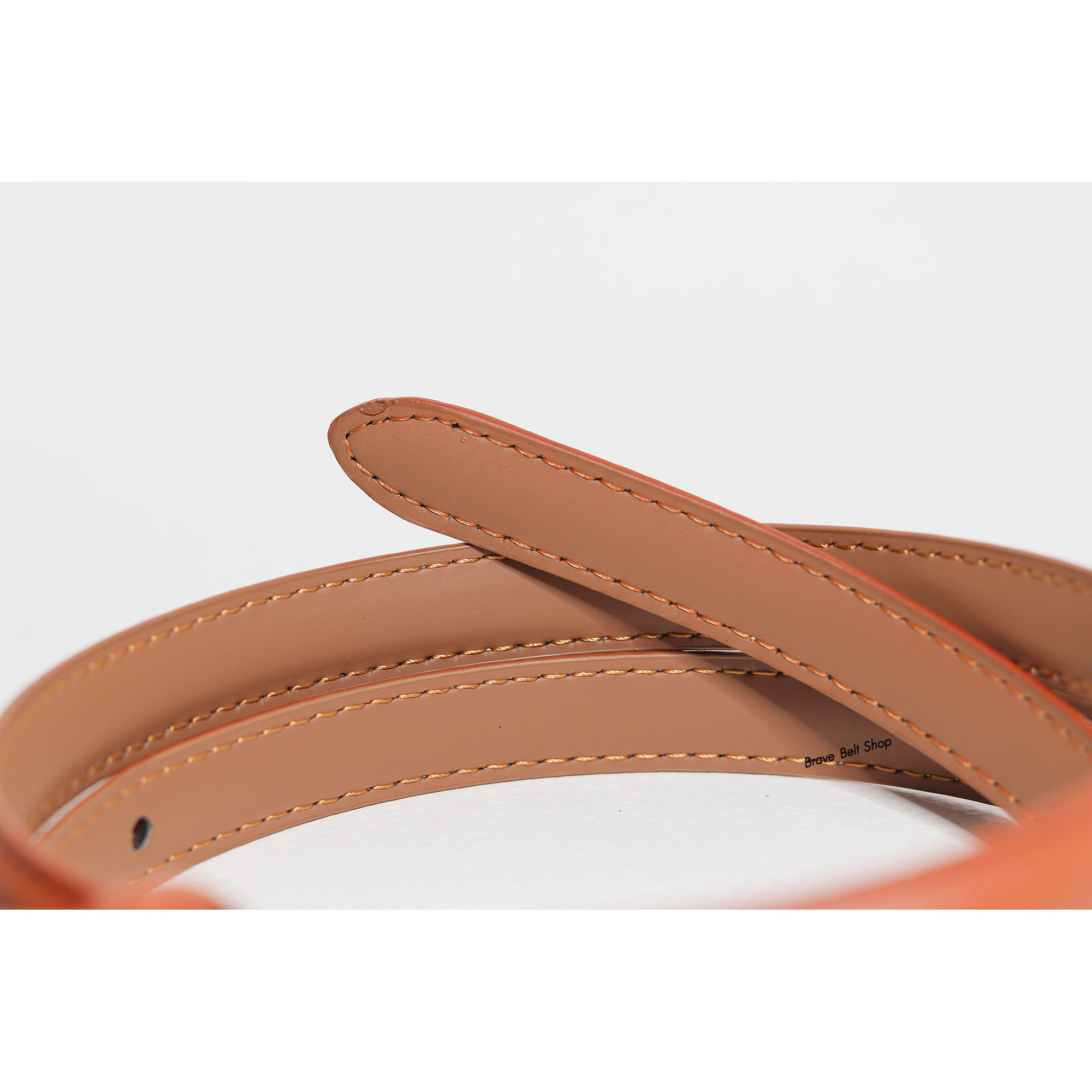 เข็มขัดสีน้ำตาลเข้มผู้หญิงเส้นเล็กน่ารักมาก