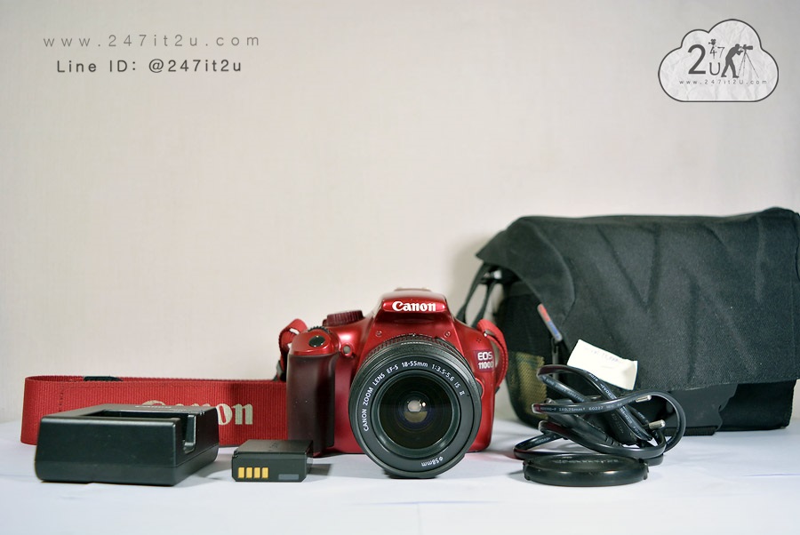 กล้อง canon 1100D + เลนส์ 18-55mm is II สีแดง