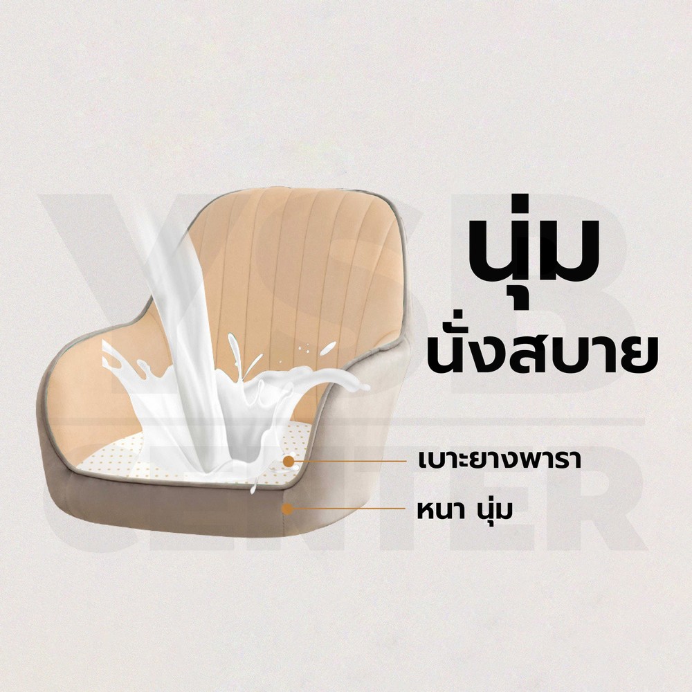 เก้าอี้ทำงาน กำมะหยี่ ขาเหล็กหุ้มลายไม้ นั่งสบายรับน้ำหนักได้ดี YL0389 - YL0395