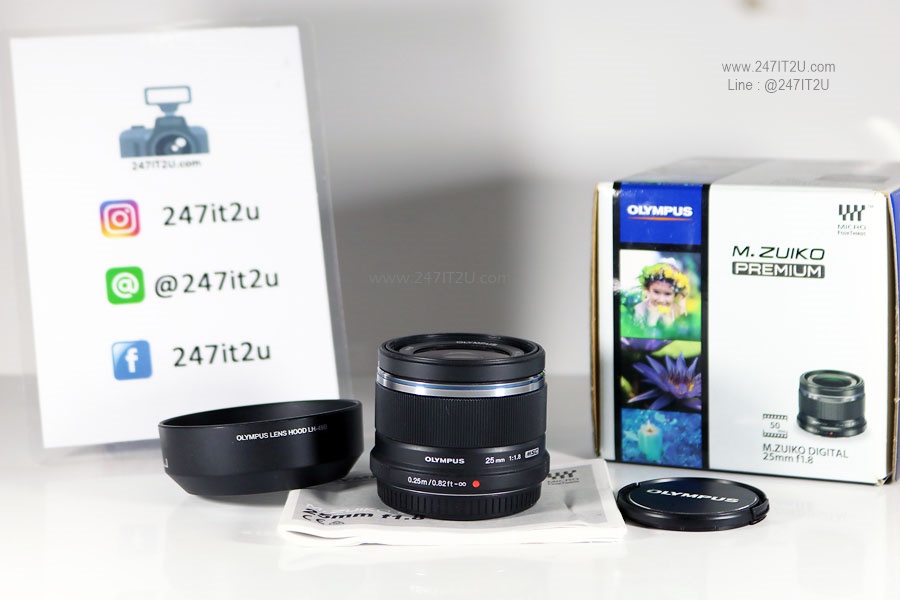 เลนส์ Olympus M.Zuiko 25mm f1.8 สีดำ