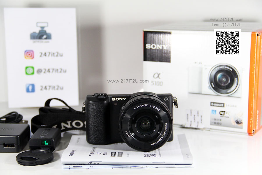 กล้อง Sony A5100 + เลนส์16-50 mm f3.5-5.6 OSS สีดำ