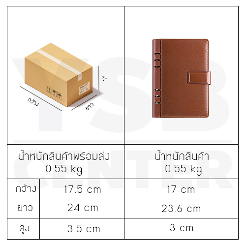 สมุดโน๊ต สมุดบันทึก ไดอารี่ สมุดเขียน A5 มีเส้น ตัวกระดาษถนอมสายตา
