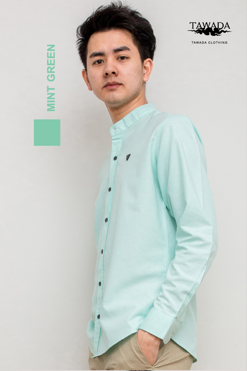 mandarin collar_Mint Green _สีเขียวมินต์