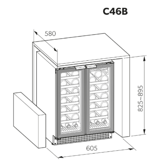 Dometic C46B ตู้แช่ไวน์ 46 ขวด