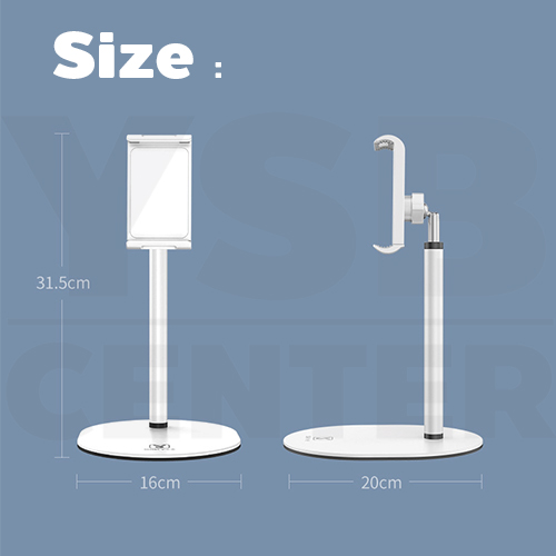 แท่นวาง แท็บเล็ต iPad มือถือ แท่นวางตั้งโต๊ะ พร้อม ที่หนีบยึด ดีไซน์ทันสมัย พกพาสะดวก รุ่น J1L007-L7-MT-W