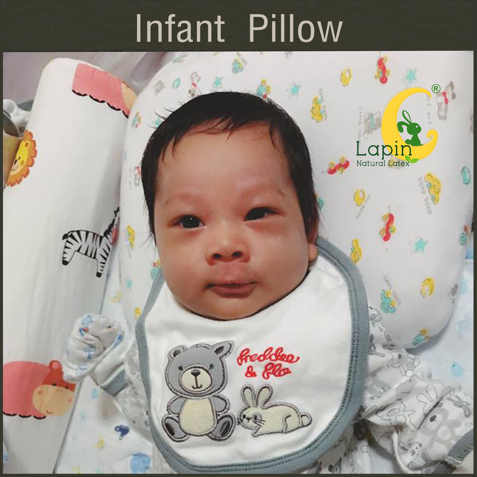 Latex Baby Pillow (Infant Pillow) หมอนหลุมทารกน้อย (ลายรถโมเดิร์น)