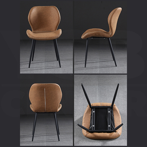 เก้าอี้ เก้าอี้สไตล์นอร์ดิก เก้าอี้ตกแต่งร้าน เก้าอี้ทานอาหาร หนัง PU