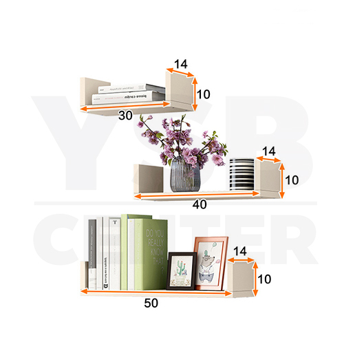 ชั้น ชั้นวางของ ชั้นไม้แขวนผนัง ชั้นวางของติดผนัง ชั้นวางของติดผนัง Set 3 ชิ้น