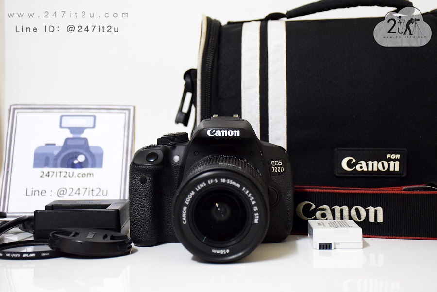 กล้อง Canon 700D +เลนส์ 18-55 mm is STM