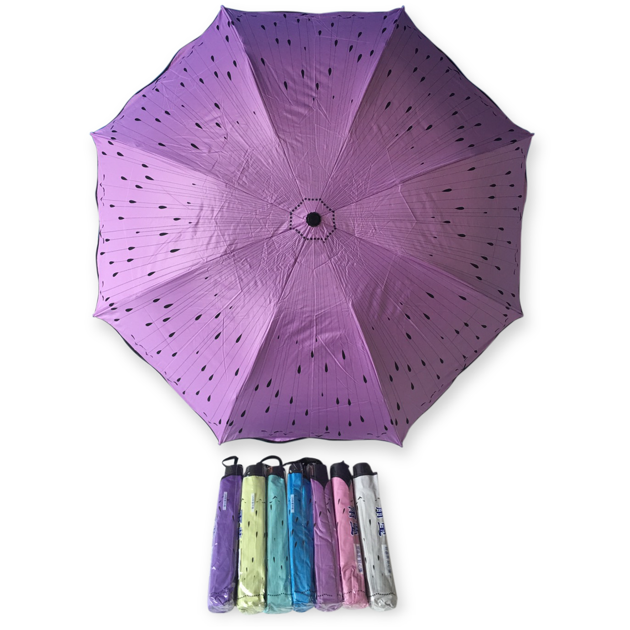 ร่มพับ4ตอนยุวีดำรหัส1618