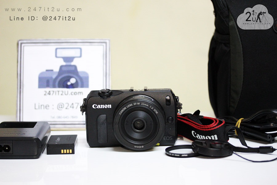 กล้อง Canon EOS M + มเลนส์ 22 mm f2 STM สีดำ