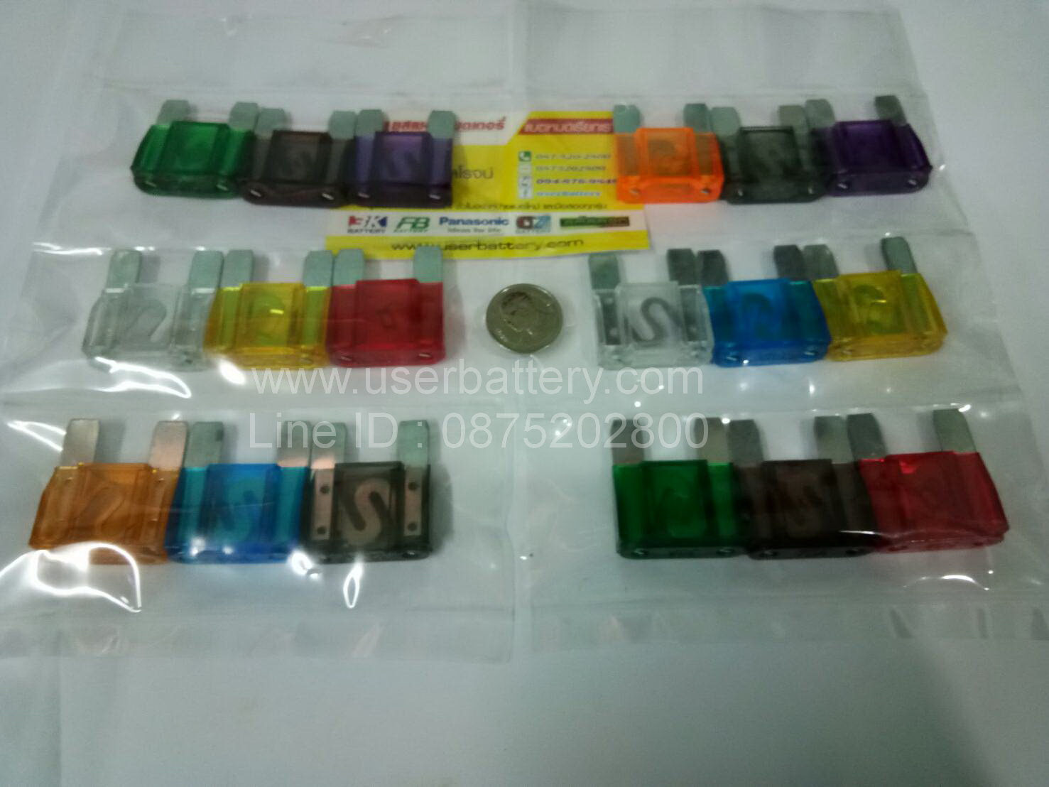 ฟิวส์ใหญ่ ฟิวส์แม็กซี่ 20A - 120 A 32V. Maxi Fuse จำนวน 9 ตัว