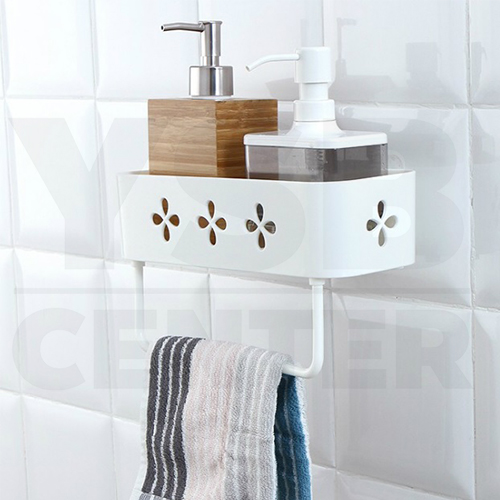 เซ็ต 3 ชิ้น ชั้นวางของ ชั้นวางของพลาสติก ชั้นวางของอเนกประสงค์ แบบติดผนัง รุ่น C244-BG