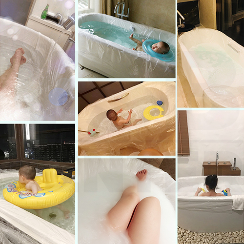 พลาสติกคลุม พลาสติกคลุมอ่างอาบน้ำ พลาสติกเหนียว ป้องกันเชื้อโรค รุ่น P30-BT-1PC