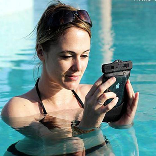 ซองมือถือกันน้ำ สำหรับมือถือ กันน้ำในระดับน้ำลึก 20 เมตร มีสายรัดข้อมือ