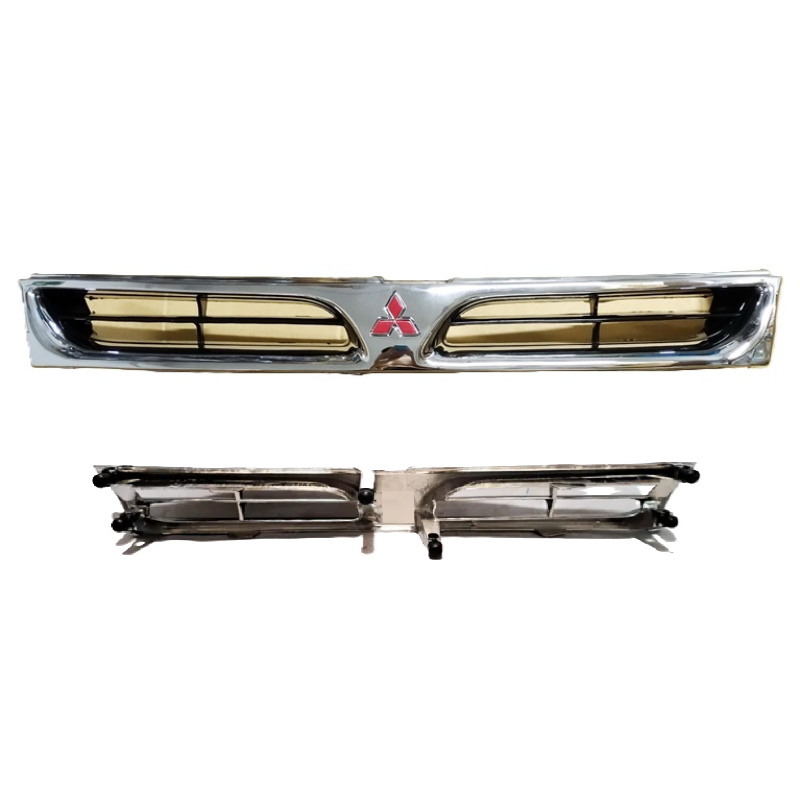 หน้ากระจัง MITSUBISHI LANCER E-CAR(อีคาร์) ลายรุ่นที่1 ชุบโครเมียม พร้อมโลโก้ ปี1992-1993 (รหัส:E-CAR'92)