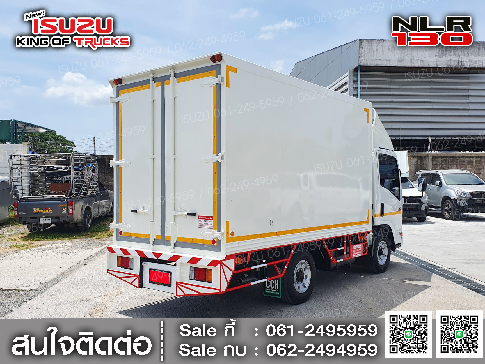 รถบรรทุกอีซูซุ 4 ล้อ ไม่ติดเวลา ISUZU NLR130 ตู้แห้ง3บาน EURO3