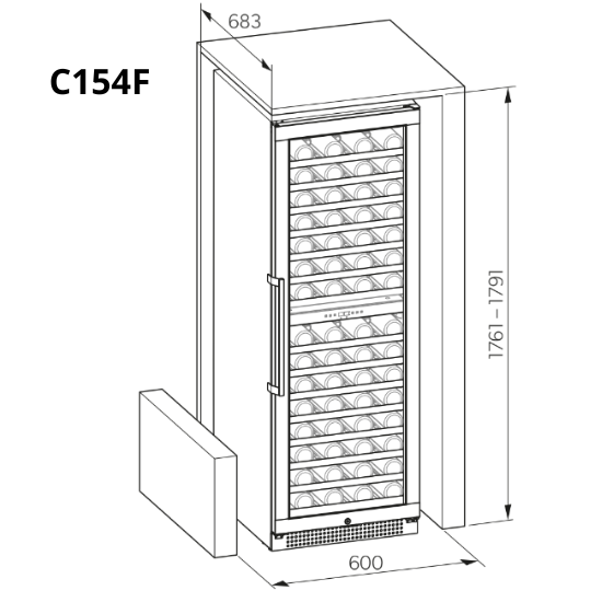 Dometic C154F ตู้แช่ไวน์ 154 ขวด