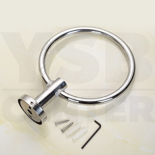 ห่วงแขวนผ้า ห่วงแขวนผ้าสแตนเลส 304 แบบเจาะผนัง ฐานกลม รุ่น C1M054-SUS304-859