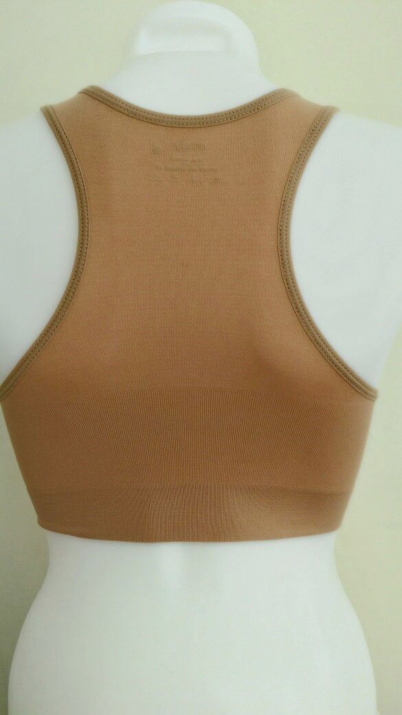 บราสวมสบาย Sport bra สปอร์ตบรา หลังกล้าม T สีเนื้อ S/M/L