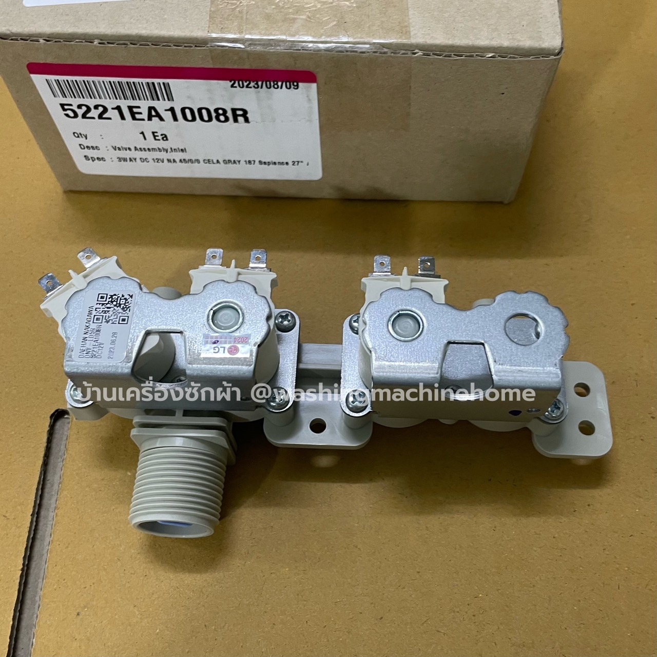 Valve Assembly,Inlet วาล์วน้ำเข้าเครื่องซักผ้าซักผ้า LG (แอลจี) พาร์ท 5221EA1008R