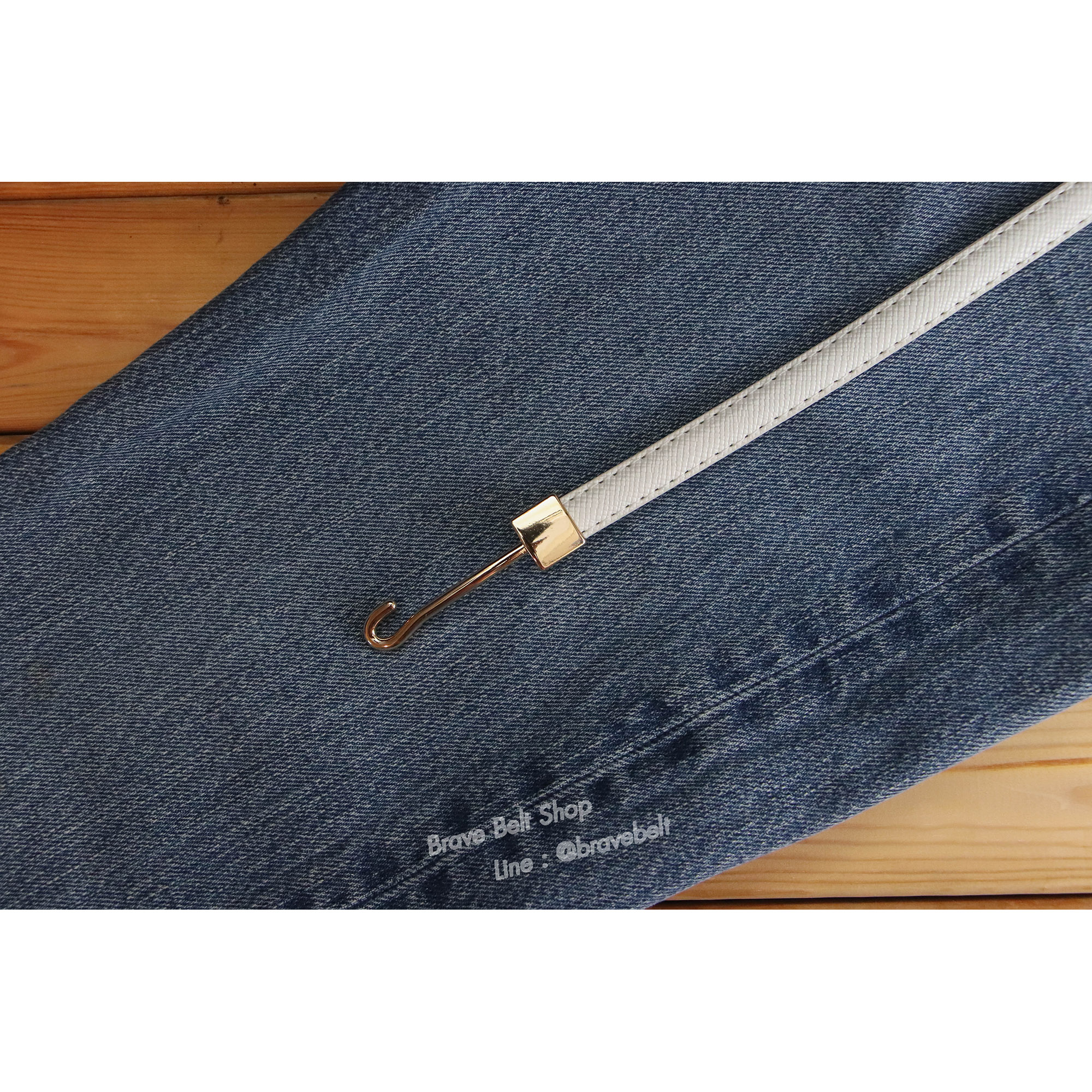 เข็มขัดแฟชั่นสีขาวแบบฟรีไซต์สวยๆ