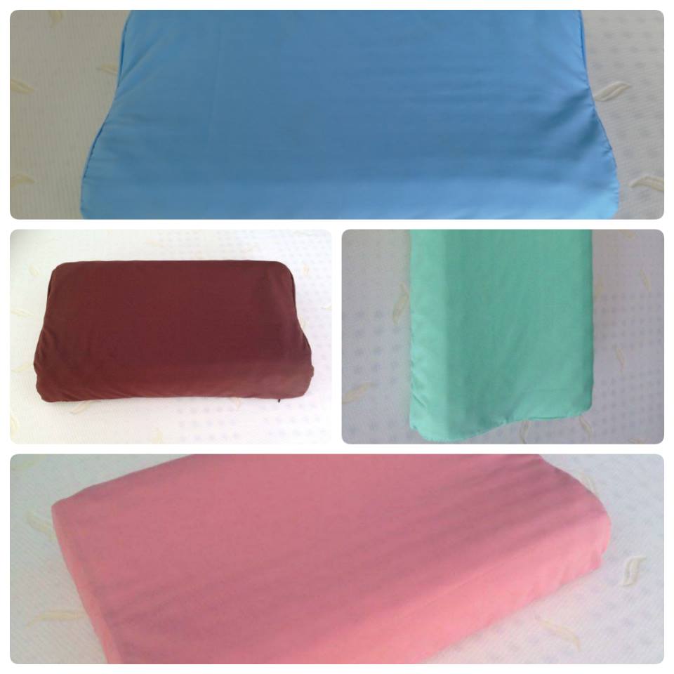 ปลอกหมอนผู้ใหญ่เข้ารูป*ผ้าCOTTON*สีฟ้า