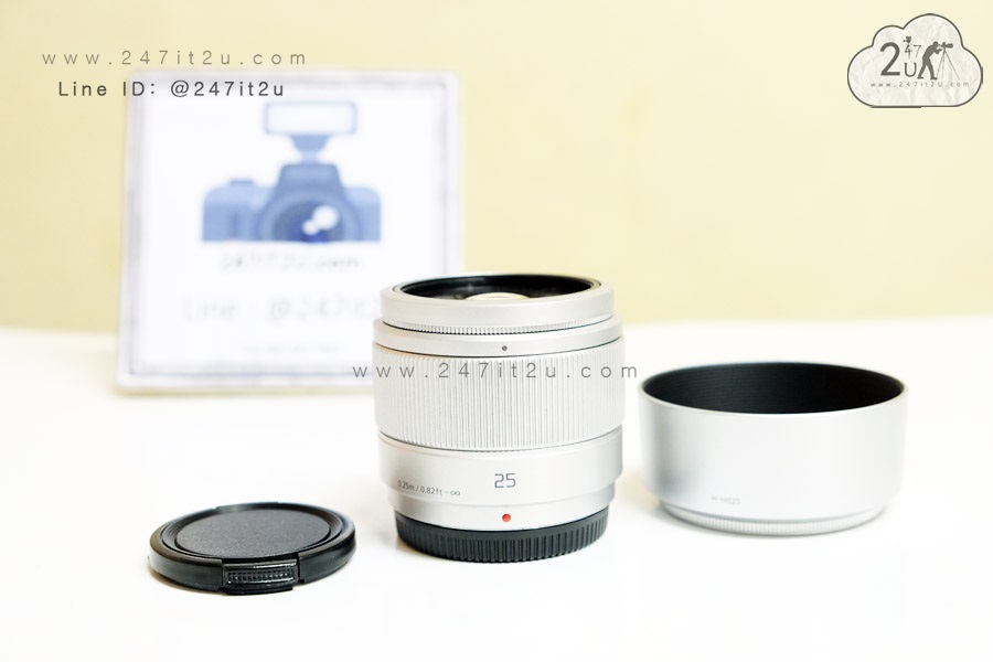 เลนส์ Lumix 25mm f1.7 สีเงิน