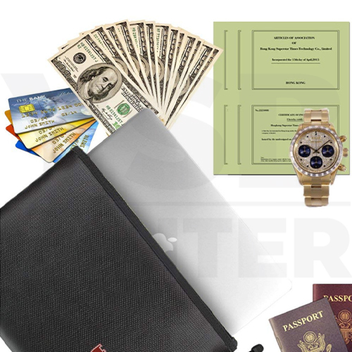 กระเป๋า กระเป๋าเก็บของ ทนไฟ กันน้ำ กระเป๋าทำงาน ซองกระเป๋า (สีดำ)