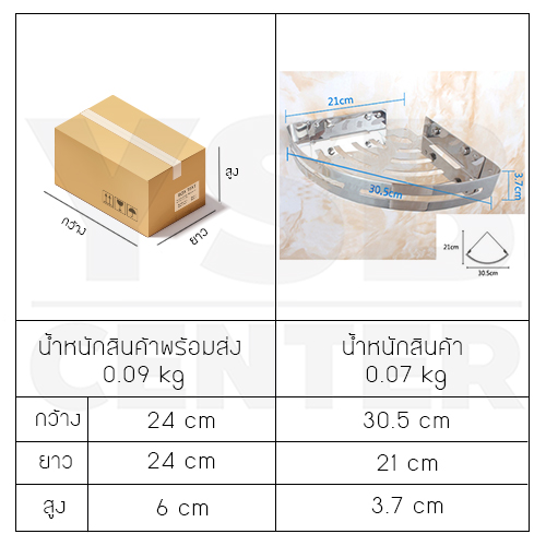 ชั้นวางของสแตนเลส304 อเนกประสงค์ในห้องน้ำ 1ชั้น เข้ามุม ติดผนัง รุ่นC1L029-SUS304-CT01