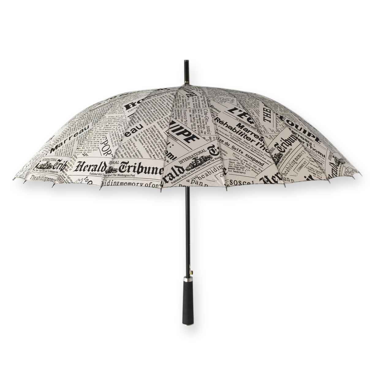 ร่มแฟชั่นตอนเดียวรายตัวหนังสือ ดำตรง 24 ก้าน23นิ้ว