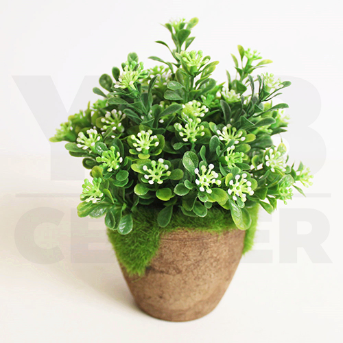 ต้นไม้ปลอม ต้นไม้แต่งบ้าน ดอกไม้พลาสติก ต้นไม้พลาสติก ดอกไม้ประดิษฐ์ (เซ็ต 3 ชิ้น) ขนาด 9x7x22 CM. รุ่น B62-GG3-18X8.5X7.5