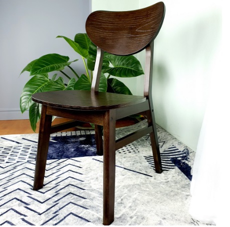 เก้าอี้ทานข้าว เก้าอี้ไม้ยางพารา ที่นั่งเป็นไม้เต็ม รับน้ำหนักได้ดี แข็งแรง