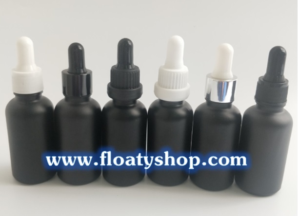 30ml ขวดแก้ว ดรอปเปอร์ สีดำด้าน