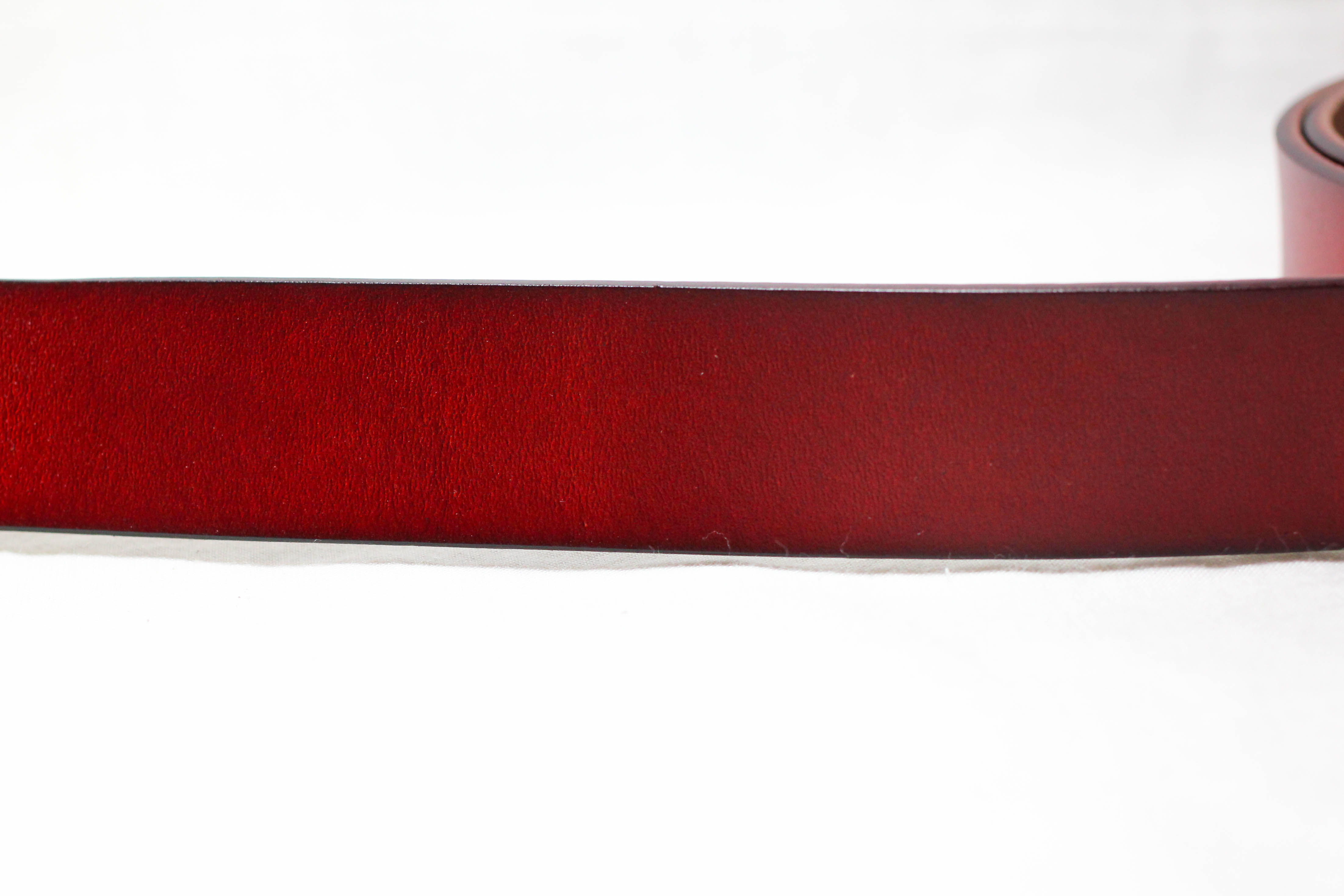 เข็มขัดหนังแท้ผู้ชาย หัวเหล็กเหลี่ยมเท่ สูง 1.2 นิ้ว