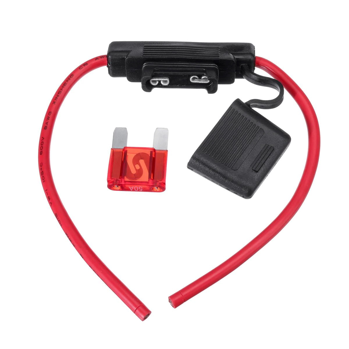 บล็อคเสียบฟิวส์ กันน้ำ ฟิวส์แม็กซี่ สายไฟ 8 AWG ยาว 30 ซ.ม.