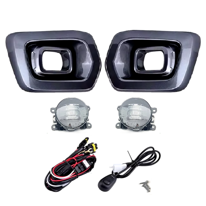 ไฟตัดหมอก/ไฟสปอร์ตไลท์ FORD RANGER(ฟอร์ด แรนเจอร์) LED XLT,WILDTRAK ฝาครอบดำ โฉมปี2019-2020 (ครบชุด) (ประกัน 6เดือน) (FD9901-LED)