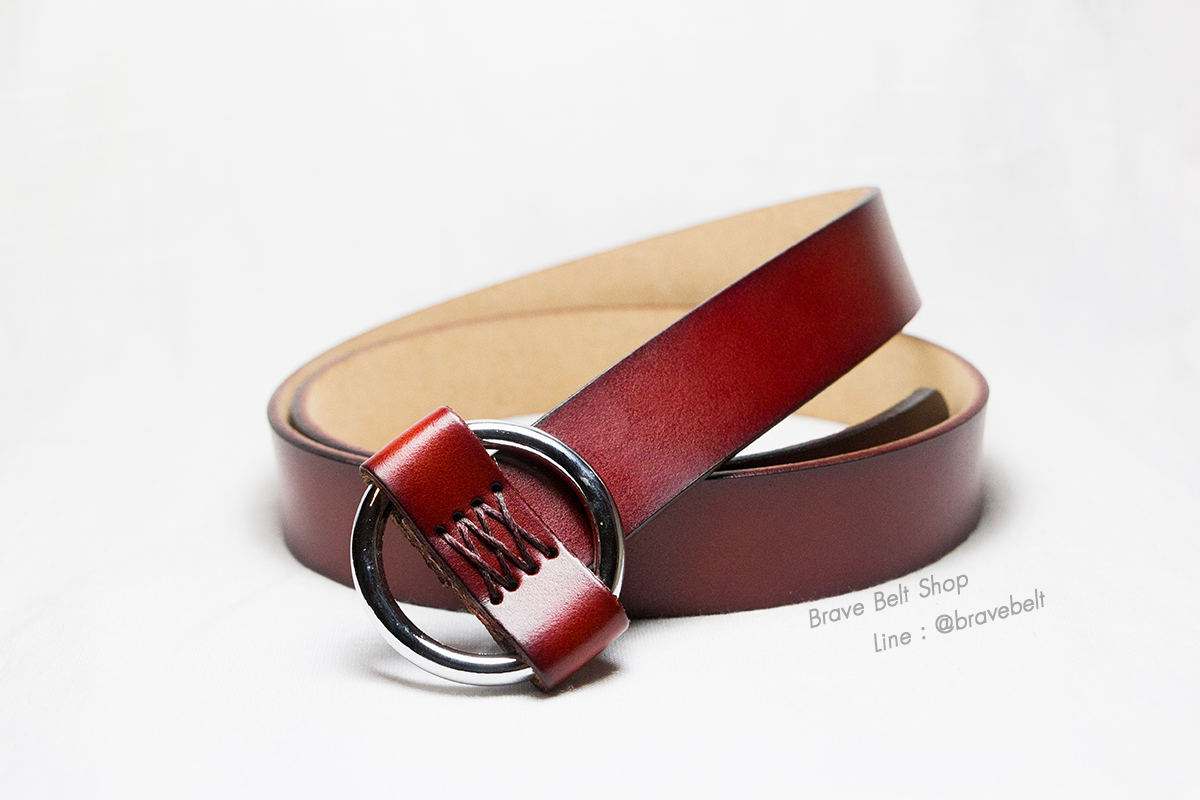 เข็มขัดหัวกลม หัวแบบหนีบสวย ไม่ต้องเจาะ