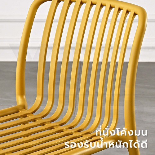 เก้าอี้ เฟอร์นิเจอร์แต่งบ้าน ที่นั่งพลาสติกPP แข็งแรง ดีไซน์สวย F1C0107 - F1C0113