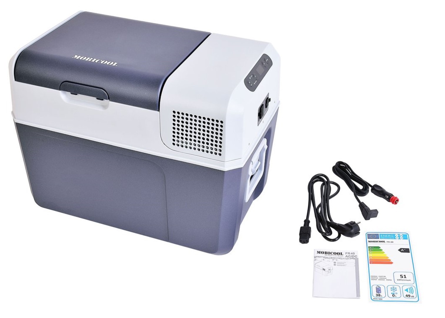 Mobicool FR40 ตู้เย็นแช่แข็ง/ตู้เย็นพกพา CoolFreezer,รุ่น FR40 ความจุ 38 ลิตร, สีฟ้า