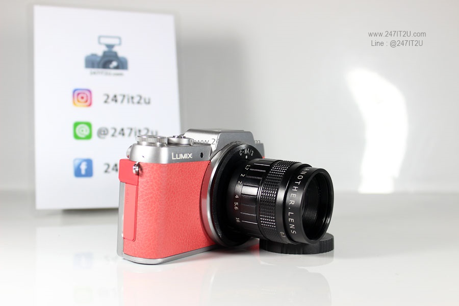 กล้อง Lumix GF8 + เลนส์มือหมุน 35mm f1.7 mark III สีชมพู