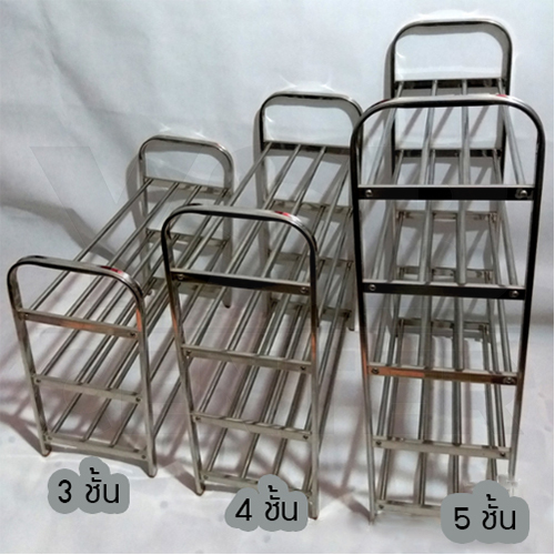 CASSA ชั้นวางรองเท้าแสตนเลส ชั้นวาง อเนกประสงค์ 5 ชั้น ความยาว 83 cm. รุ่น CB0054-SR-SS201-583