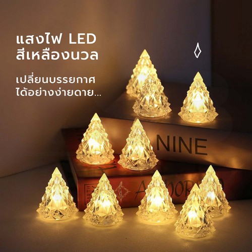 ไฟตกแต่ง คริสต์มาส ไฟประดับวันคริสต์มาส ของแต่งบ้าน วันปีใหม่ ทรงต้นคริสต์มาส B1S123 - B1S124